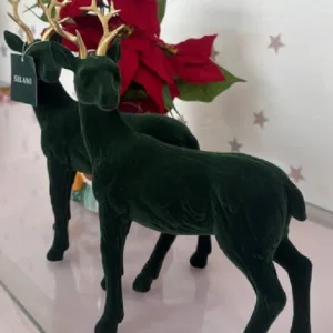 Renna in velluto verde